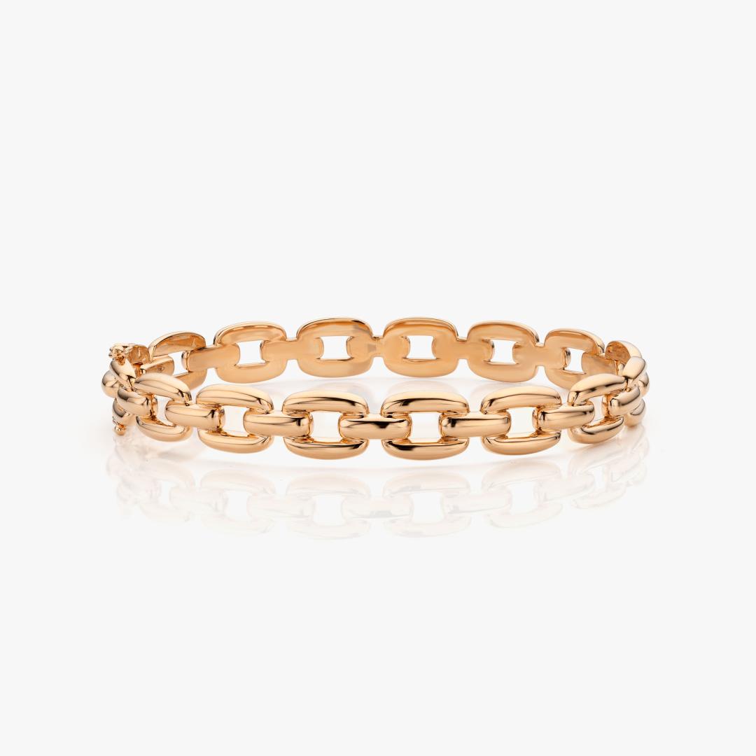 Red gold Link bracelet made by Atelier Wittmann
